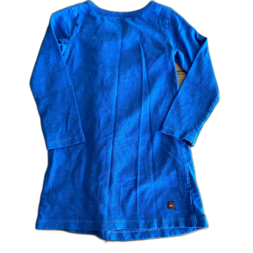 Tea Collection Blue Ruffle Dress Girls' 2 - Picture 2 of 7